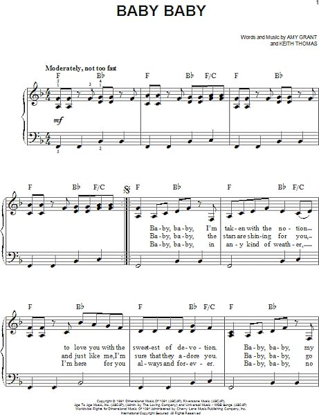 open zoom image for Baby Baby - Easy Piano, New, Main