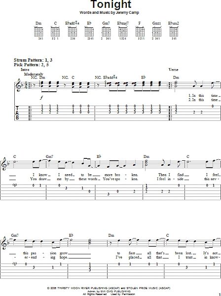 open zoom image for Tonight - Easy Guitar with TAB, New, Main