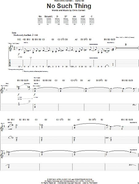 open zoom image for No Such Thing - Guitar TAB, New, Main