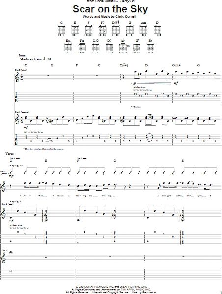 open zoom image for Scar On The Sky - Guitar TAB, New, Main