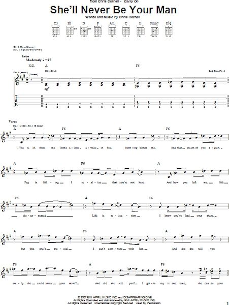 open zoom image for She'll Never Be Your Man - Guitar TAB, New, Main