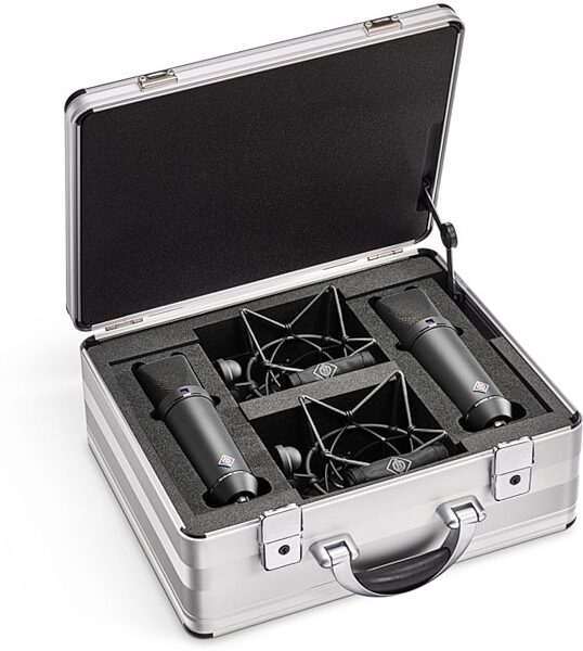 open zoom image for Neumann U 87 Ai Large-Diaphragm Condenser Microphone with Shock Mount, Case and Cable, Stereo Set, Black, Main