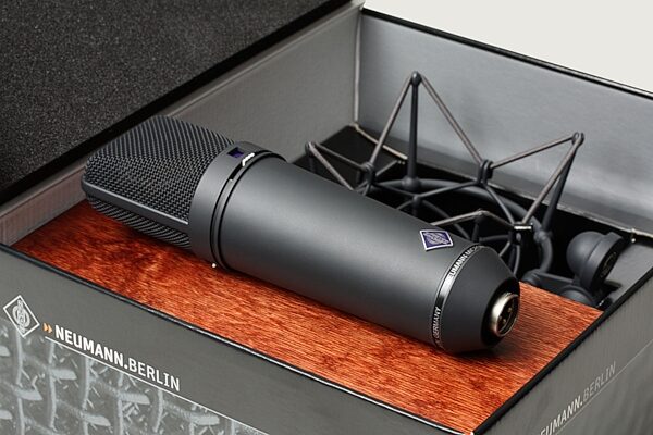 open zoom image for Neumann U 87 Ai Large-Diaphragm Condenser Microphone with Shock Mount, Case and Cable, Single Microphone, Black, Package