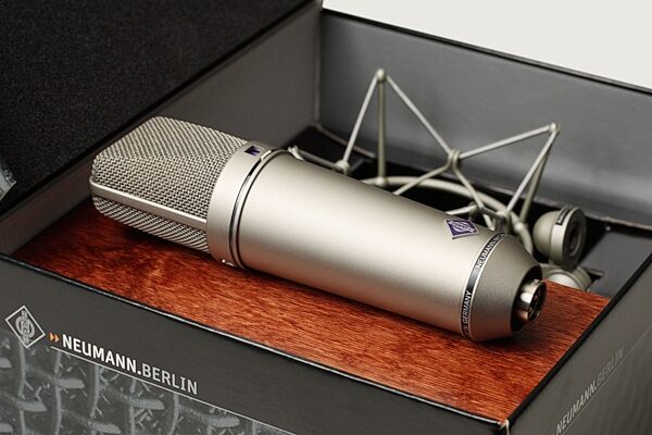 open zoom image for Neumann U 87 Ai Large-Diaphragm Condenser Microphone with Shock Mount, Case and Cable, Single Microphone, Nickel, Package
