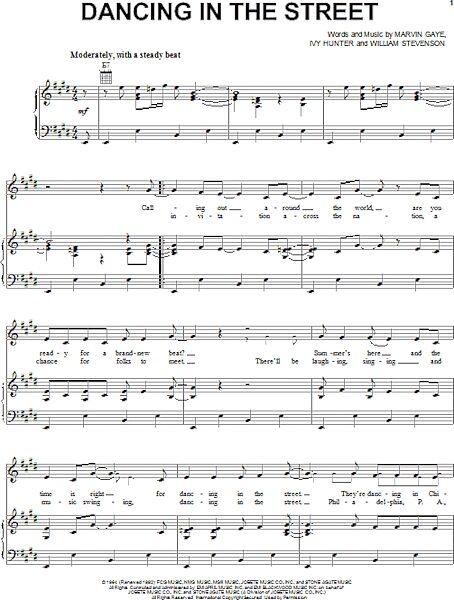 open zoom image for Dancing In The Street - Piano/Vocal/Guitar, New, Main
