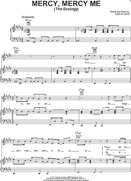 open zoom image for Mercy, Mercy Me (The Ecology) - Piano/Vocal/Guitar, New, Main