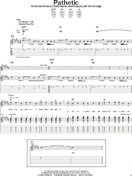 open zoom image for Pathetic - Guitar TAB, New, Main