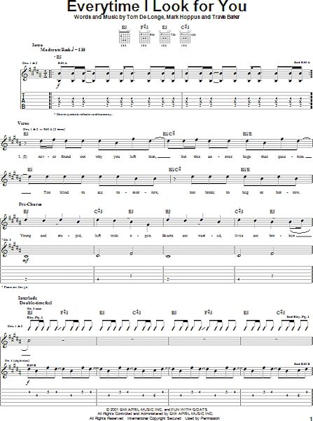 open zoom image for Everytime I Look For You - Guitar TAB, New, Main