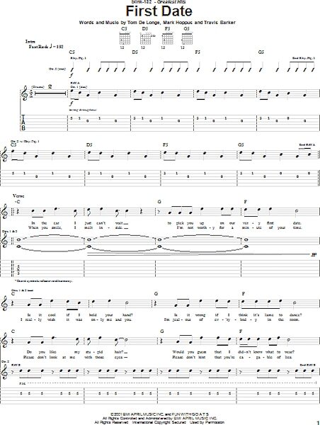 open zoom image for First Date - Guitar TAB, New, Main