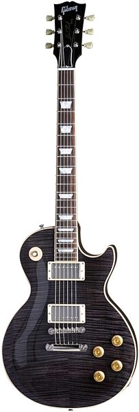 open zoom image for Gibson Class 5 Les Paul Quilt Top Electric Guitar (with Case), Transparent Black