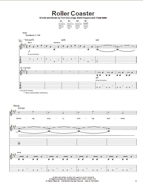 open zoom image for Roller Coaster - Guitar TAB, New, Main