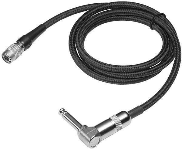 open zoom image for Audio-Technica AT-GRcW PRO Premium Right-Angle Guitar Input Cable for UniPak Bodypack Wireless Transmitter, New, Main