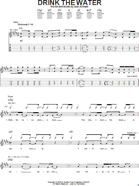 open zoom image for Drink The Water - Guitar TAB, New, Main