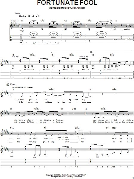 open zoom image for Fortunate Fool - Guitar TAB, New, Main