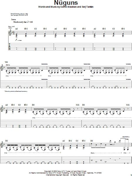 open zoom image for Nuguns - Guitar TAB, New, Main