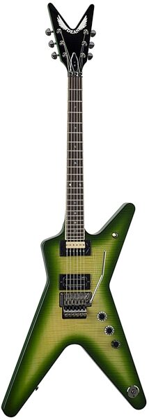 open zoom image for Dean Dimebag Dean From Hell CFH Electric Guitar (with Case), Green Dime Slime