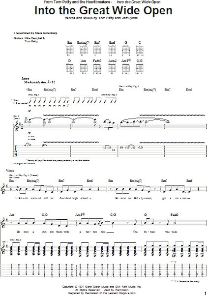 open zoom image for Into The Great Wide Open - Guitar TAB, New, Main