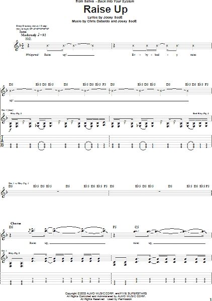 open zoom image for Raise Up - Guitar TAB, New, Main
