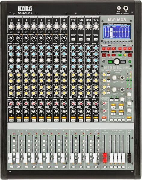 open zoom image for Korg SoundLink MW-1608 Mixer, 16-Channel, New, Action Position Back