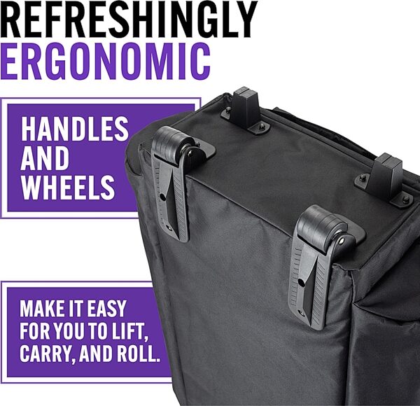 open zoom image for On-Stage GR9000 Gig Rider Rolling Bag for Microphone Stands, New, Detail Front