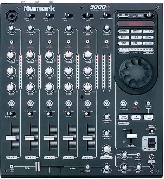 open zoom image for Numark 5000FX 5-Channel DJ Mixer with Sampling FX, Main