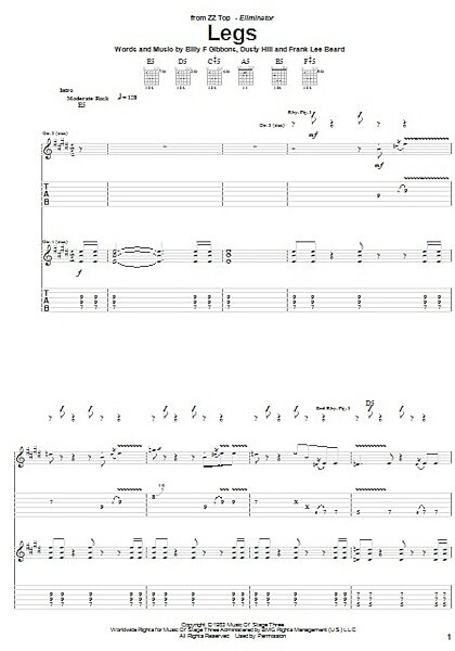 open zoom image for Legs - Guitar TAB, New, Main