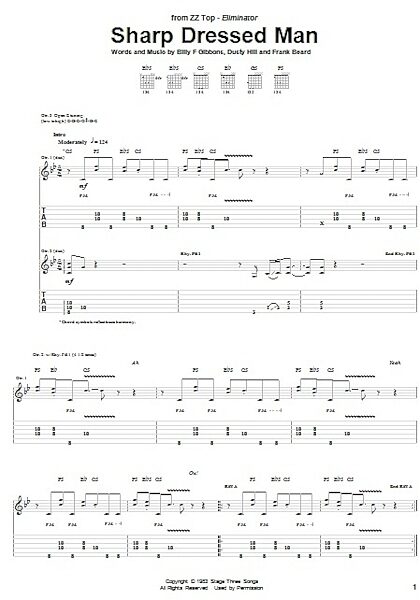 open zoom image for Sharp Dressed Man - Guitar TAB, New, Main