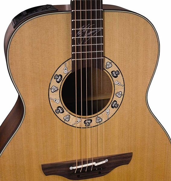 open zoom image for Takamine KC70 Kenny Chesney Nex Acoustic-Electric Guitar (with Case), Tiki Rosette Closeup