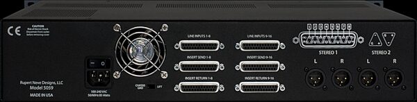 open zoom image for Rupert Neve Designs 5059 Satellite 16x2+2 Summing Mixer, Black, Action Position Back