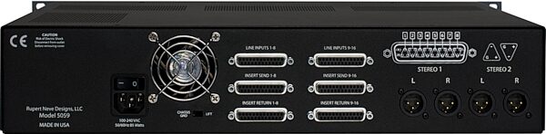 open zoom image for Rupert Neve Designs 5059 Satellite 16x2+2 Summing Mixer, Black, Action Position Back