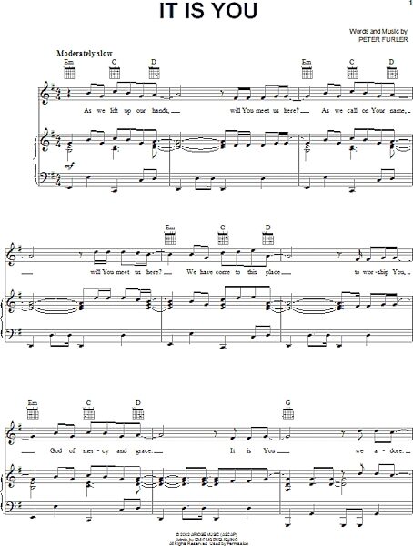 open zoom image for It Is You - Piano/Vocal/Guitar, New, Main