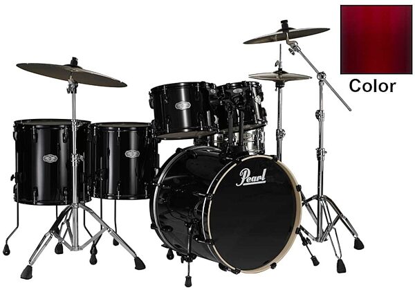 open zoom image for Pearl VX926FP Vision VX 6-Piece Drum Kit, Wine Red
