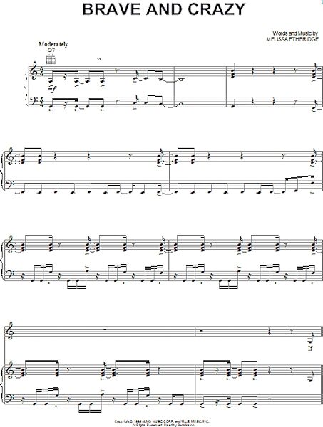 open zoom image for Brave And Crazy - Piano/Vocal/Guitar, New, Main