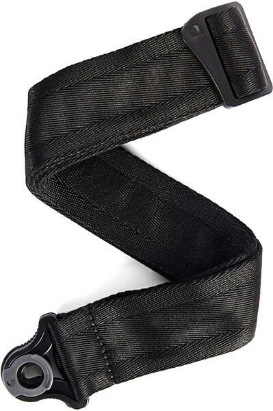 open zoom image for D'Addario Auto-Lock Guitar Strap, Black, Action Position Back