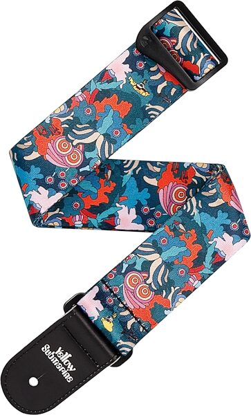open zoom image for D'Addario The Beatles Yellow Submarine Printed Vinyl Guitar Strap, Action Position Back