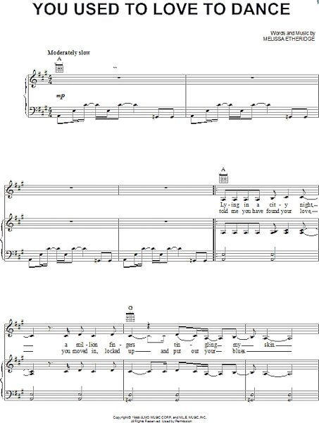 open zoom image for You Used To Love To Dance - Piano/Vocal/Guitar, New, Main