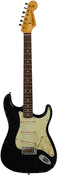 open zoom image for Fender Custom Time Machine '60 Stratocaster Relic Electric Guitar, Black