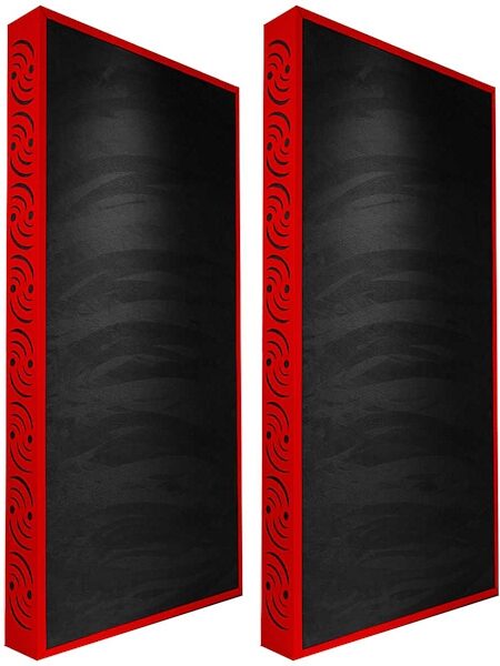 open zoom image for Ready Acoustics C424BK Chameleon Bass Traps (Black), Red Frame