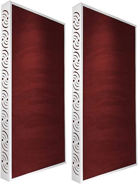open zoom image for Ready Acoustics C424BG Chameleon Bass Traps (Burgundy), White Frame