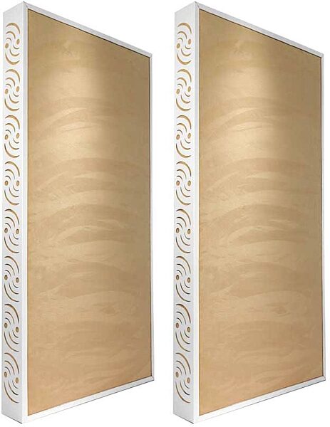 open zoom image for Ready Acoustics C424TN Chameleon Bass Traps (Tan), White Frame