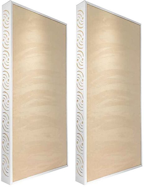 open zoom image for Ready Acoustics C424SD Chameleon Bass Traps (Sand), White Frame