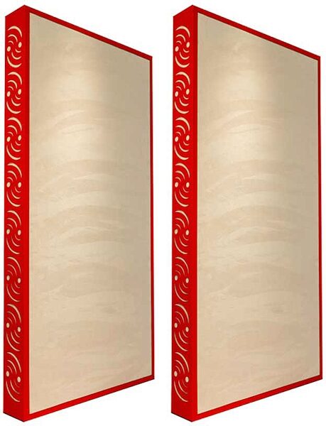 open zoom image for Ready Acoustics C424SD Chameleon Bass Traps (Sand), Red Frame