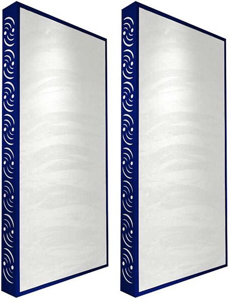open zoom image for Ready Acoustics C424WT Chameleon Bass Traps (White), Blue Frame