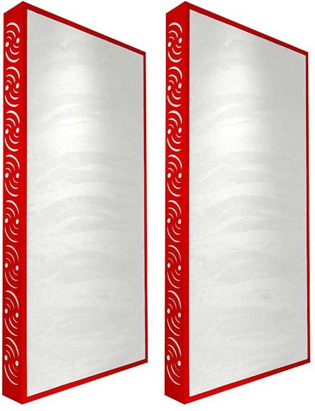 open zoom image for Ready Acoustics C424WT Chameleon Bass Traps (White), Red Frame