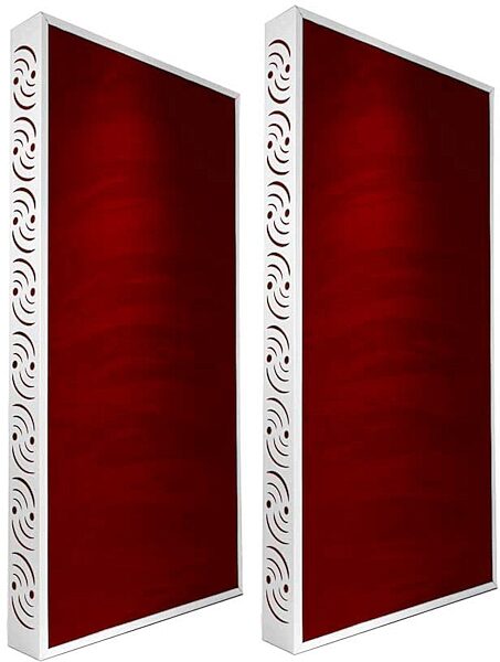 open zoom image for Ready Acoustics C424RD Chameleon Bass Traps (Red), White Frame