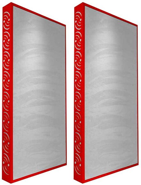open zoom image for Ready Acoustics C424GY Chameleon Bass Traps (Grey), Red Frame