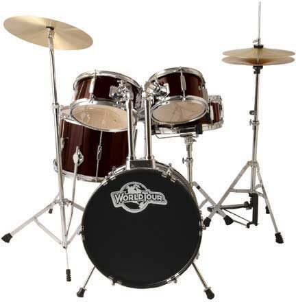 open zoom image for World Tour JR5 Junior Drum Kit, Wine Red Metallic
