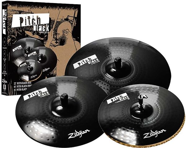open zoom image for Zildjian ZPB Pitch Black Pro Cymbal Package, Main