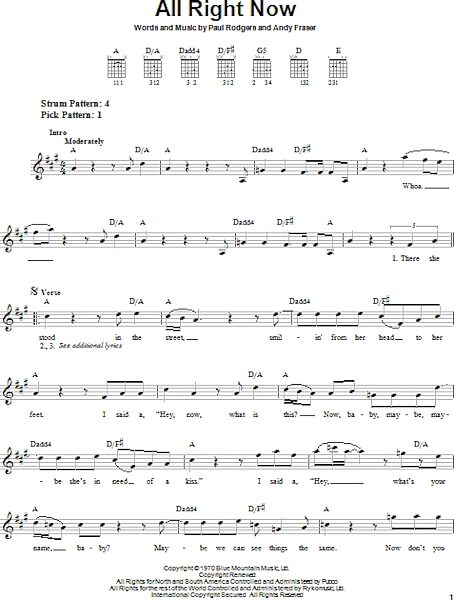open zoom image for All Right Now - Easy Guitar, New, Main
