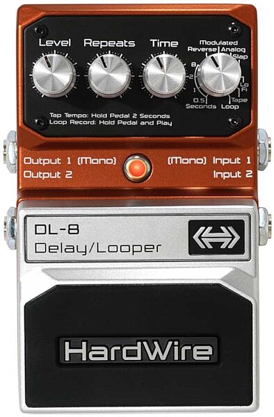 open zoom image for HardWire DL8 Delay/Looper Pedal, Main